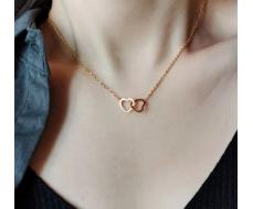 ПРИСТРОЙ!!!   Ожерелье  1pc Interlocking Hearts Pendant Necklace