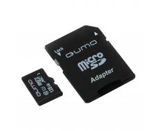 Карта флэш-памяти MicroSD 128 Гб Qumo +SD адаптер Pro seria UHS-1 U3