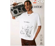 GAWX Artist Men's Summer Casual Cartoon Printed Short Sleeve T-Shirt, 100% Cotton