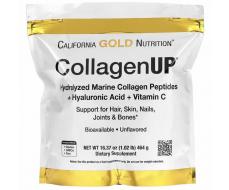 California Gold Nutrition, CollagenUP, морской гидролизованный коллаген, гиалуроновая кислота и витамин C, без вкусовых добавок, 464 г (16,37 унции)