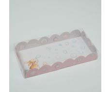 Коробка для кондитерских изделий с PVC крышкой «Приятных моментов», 21 х 10,5 х 3 см