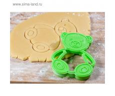 Форма для печенья и пряников "Мишка", цвет зелёный