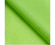 Бумага упаковочная тишью, "Конфетти", зелёное яблоко, 50 х 66 см ФАСОВКА ПО 10 шт.