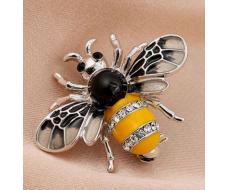 Брошь 3 см Cute Rhinestone Bee Brooch Women Party Accessories Insect Faux Pearl Corsage Brooches Cardigan Suit Clothing Accessories Gift SKU: sj2310186490158333