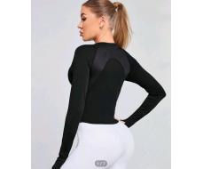 Yoga Basic Women's Round Neck Long Sleeve Sports T-shirt