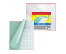 Набор пластиковых обложек ErichKrause® Fizzy Clear для тетрадей и дневников, с клеевым краем, 212х395мм, 50 мкм