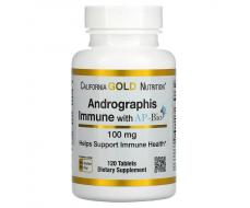 -40% California Gold Nutrition, AP-BIO, средство для укрепления иммунитета с экстрактом андрографиса, 100 мг, 120 таблеток
