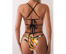 SHEIN Swim Women's Fashionable Summer Vacation Style Bikini Swimwear Set SKU: sz2403244945899762