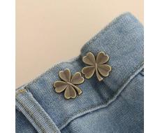 1шт Clover Waistband Button, No Sewing Needed, Detachable Waist Reducer For Jeans, Perfect For Adjusting Size & Fit SKU: sc2403234163405764