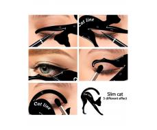 ПРИСТРОЙ!!!1 шт трафарет    1-Piece Cat Eye Eyeliner Stencil Set, Wing And Smokey Eye Shadow Applicator, Perfect For Eyeliner Liquid, Waterproof Eyeliner Pencil, Eyeliner Gel, Eyeliner Brush. Great For Beginners And Professional Makeup Artists.