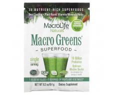 Macrolife Naturals, Macro Greens, суперфуд, 1 пакетик 9.4 g
