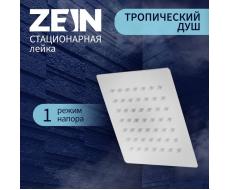 Лейка стационарная ZEIN Z015, квадратная, 15х15 см, 1 режим, полированная нержавеющая сталь
