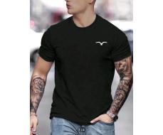 Men's Summer Casual Seagull Printed Short Sleeve T-Shirt