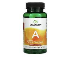 Swanson Витамин А, 10 000 МЕ, 250 мягких таблеток