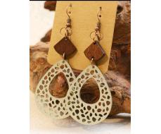 ПРИСТРОЙ!!!   1pair Soft Leather Lightweight Laser Hollow Out Suede Tassel Vintage Bohemia Style Earrings For Women