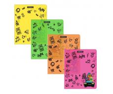 Набор пластиковых обложек Funny Monsters для тетрадей и дневников, 212х347мм, 80 мкм