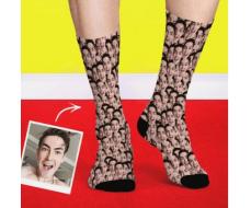 Носки для лица на заказ, персонализированные носки для лица с фото Индивидуальные забавные носки для экипажа, подарки для мужчин и женщин, индивидуальные рождественские подарки на День святого Валентина, подарки на день рождения для подруги, парня, ее, па