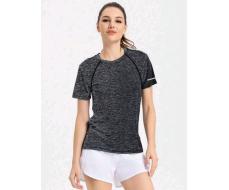 Women's Quick-Dry Body Shaping T-Shirt, Short Sleeve, Round Neck, Elastic, Breathable, Comfortable Gym Training Running Shirt, Couple Style Basic T Shirt