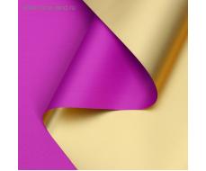 Пленка для цветов "Пленка с золотом", цвет фиолетовый, 58 см х 5 м