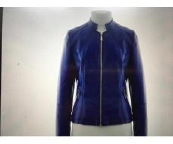  Куртка из PU-кожи AB-1623 синий электрик
