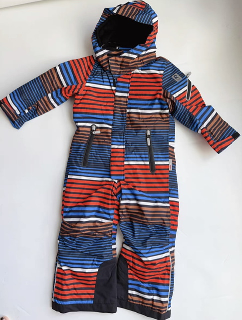 Горнолыжный комбинезон Reima детский, съемный капюшон, светоотражающие элементы, капюшон, утепленный, размер 104, синий, красный