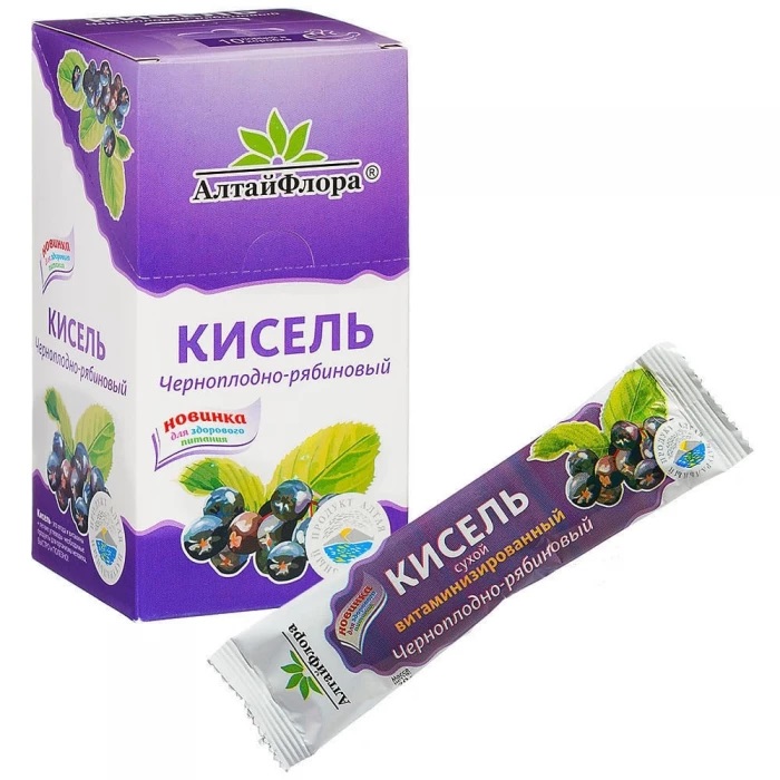 Кисель черноплодно-рябиновый «Сладкая ягодка», 200 гр