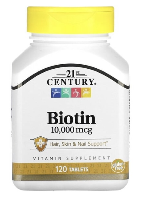 21st Century. биотин, 10 000 мкг, 120 таблеток