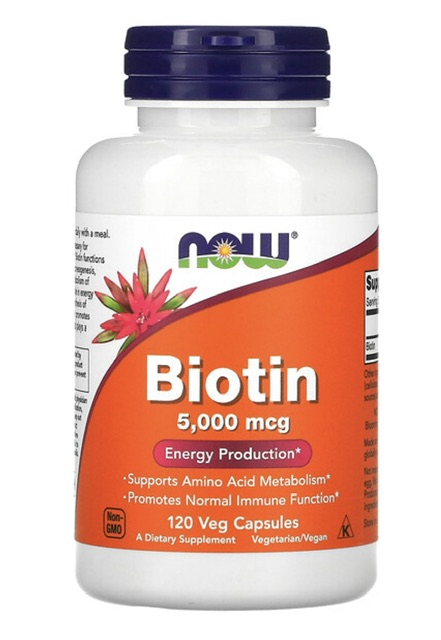 Now Foods • G § биотин, 5000 мкг, 120 вегетарианских капсул