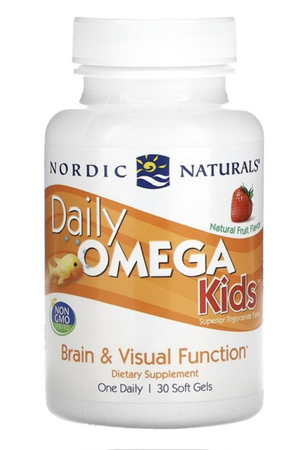 Нордик Натуралс Daily Omega Kids, со вкусом натуральных фруктов, 30 капсул