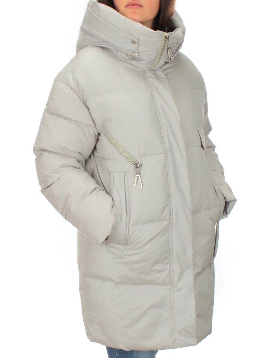 621 GRAY Куртка зимняя облегченная женская (150 гр. холлофайбер)