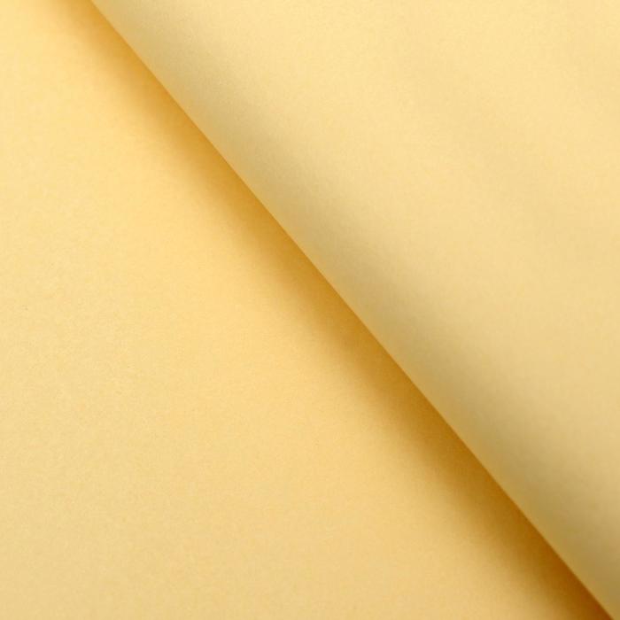 Бумага упаковочная тишью, светло-желтый, 50 х 66 см ФАСОВКА ПО 10 шт.