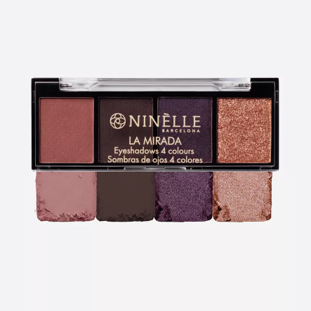 Ninelle Тени для век 4 оттенка La Mirada, 503 розово-фиолетовый