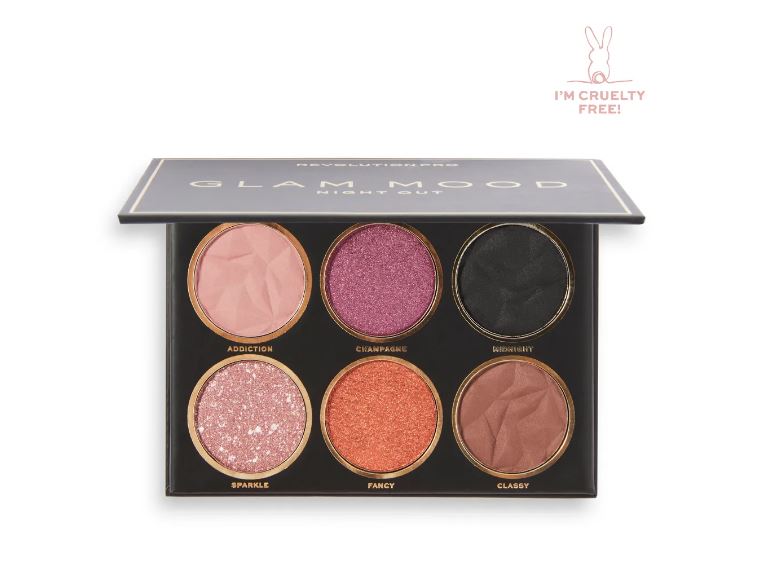 Тени для век Glam Mood Eyeshadow Palette Night Out, 12 г