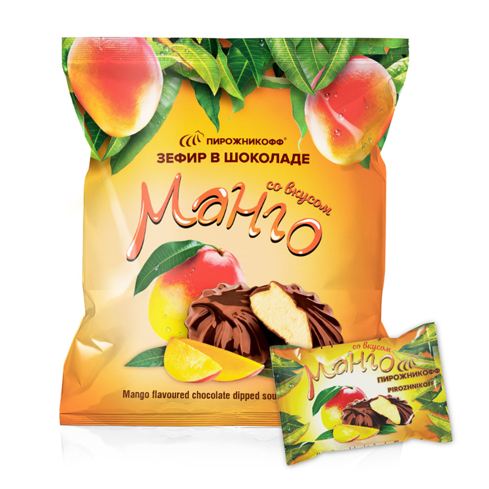Зефир в шоколаде «Манго» 0,5 кг ВЕСОВОЙ без упаковки