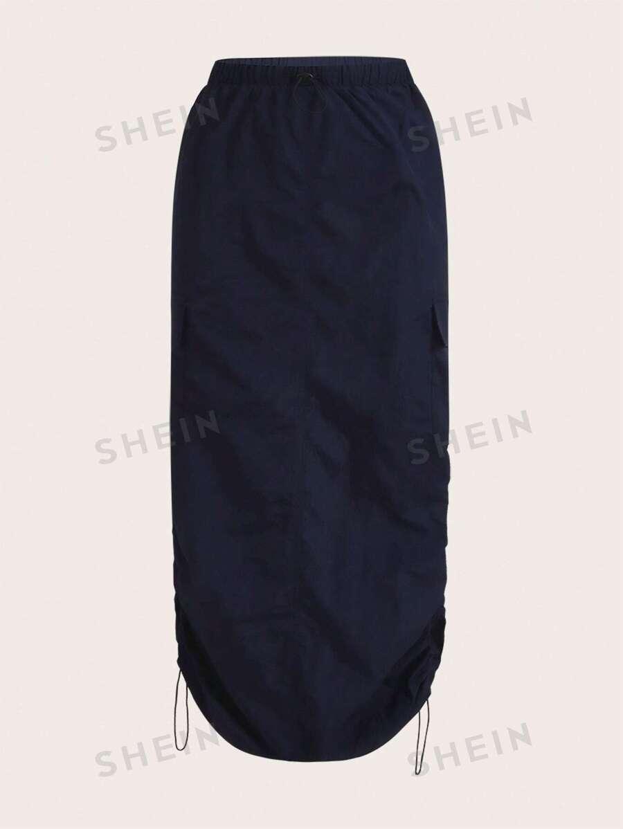 Юбка-карго SHEIN EZwear с завязками по низу и карманом с клапаном АРТИКУЛ: sz2306272844890895