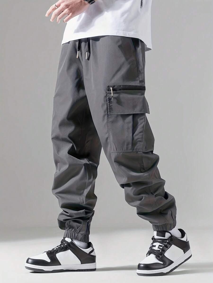 Мужские брюки-карго с завязками на талии АРТИКУЛ: sm2308043597304427