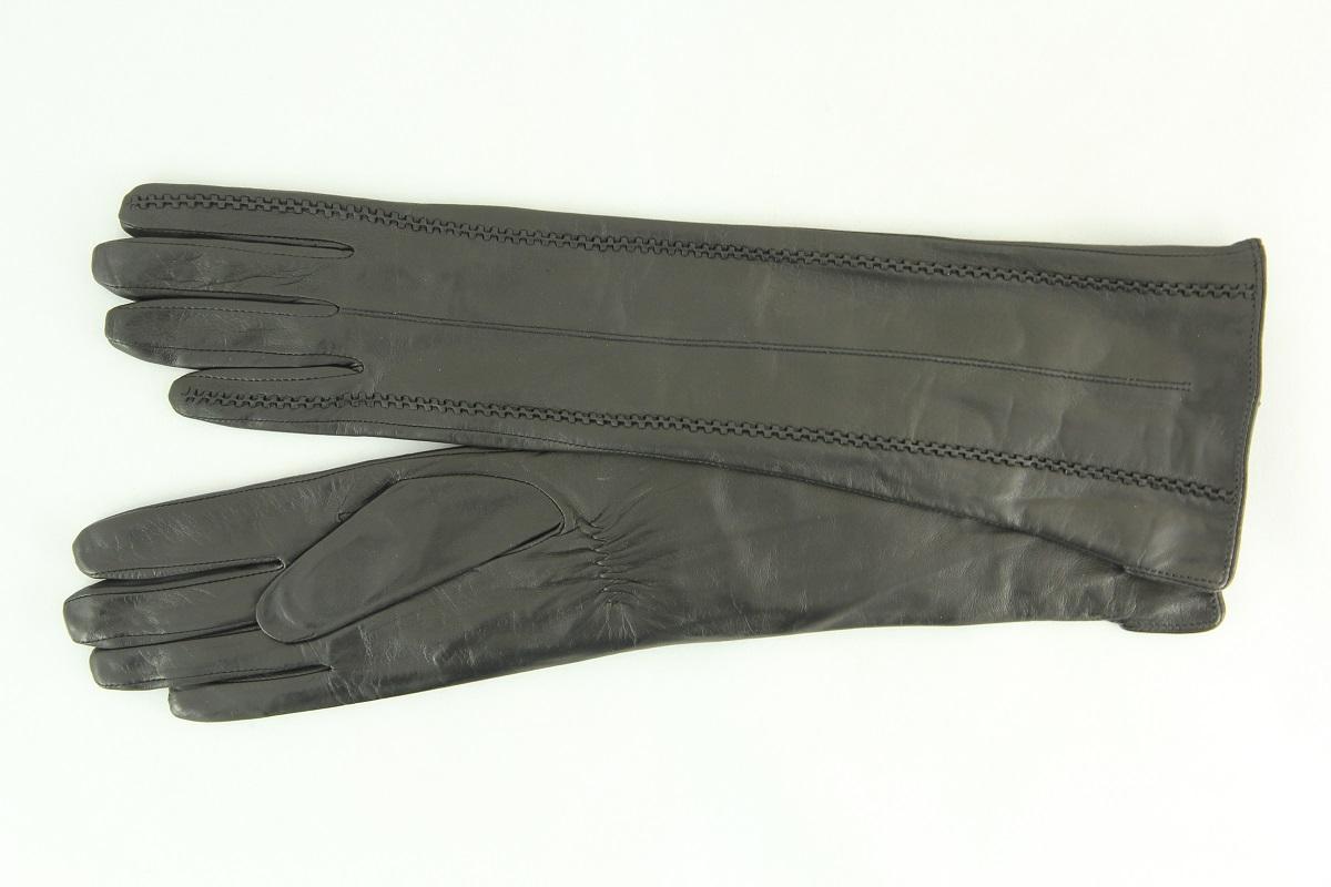 Перчатки женские Harmon Moda Арт.:331 black ( шёлк ) 40 cm