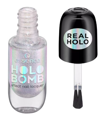 essence Лак для ногтей с оригинальным эффектом Holo Bomb, 01 Ridin' Holo 8 мл