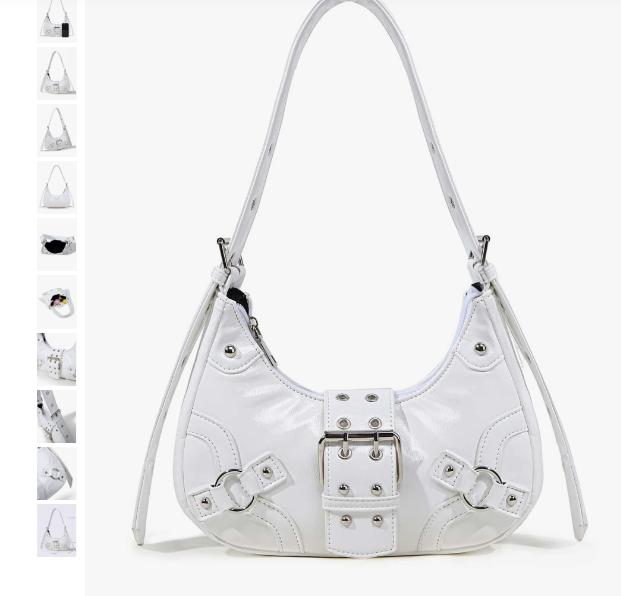 Lightweight,Business Casual Buckle & Studded Decor Hobo Bag For Teen Girls Women College Students,Rookies & White-collar Workers Perfect for Office,College,Work ,Business,Commute,Outdoors, Travel, Outings SKU: sg2302153030049912