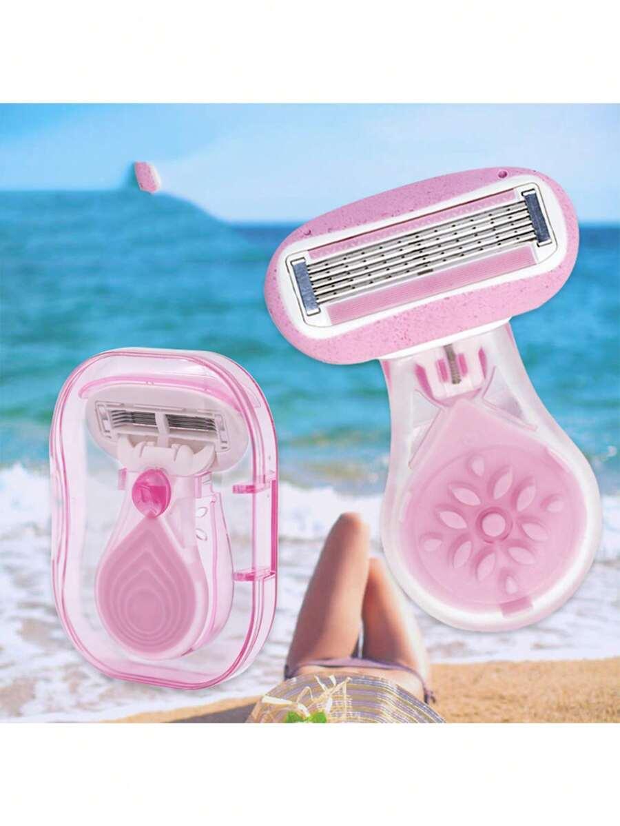 1pc Women's Hair Removal Razor, Including Underarm, Leg And Bikini Area Hair Shaver(1 Shank + 1 Head + Storage Box) SKU: sg2405032976055696