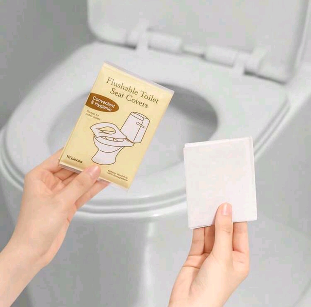 20 шт накладки на унитаз Single Layer Water Soluble Disposable Toilet Seat Pad, Neutral Packaging 10pcs/Pack Toilet Seat Paper