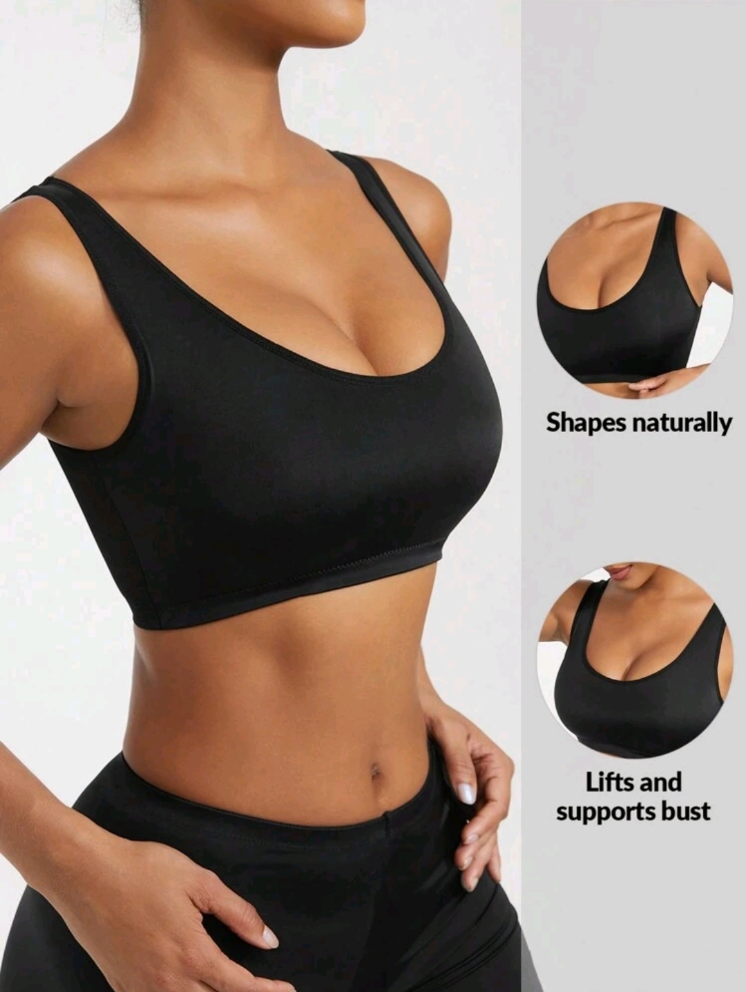 SHEIN SHAPE Solid Wireless Shapewear Top