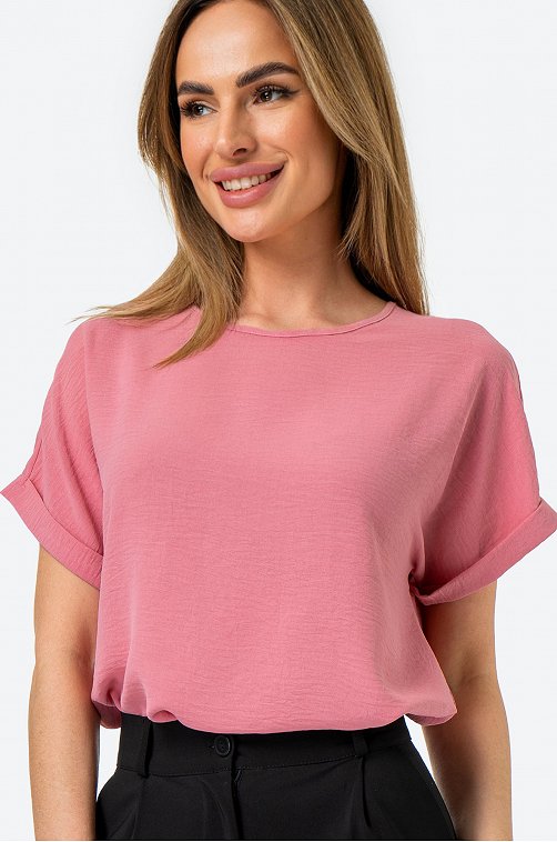 Женская летняя блузка из ткани-жатка  Артикул: HFLF5688