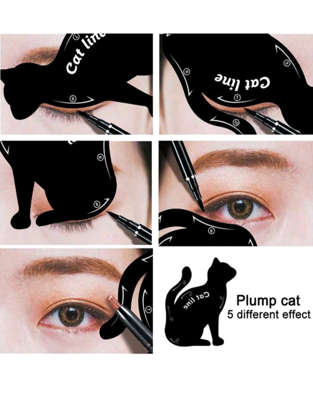 ПРИСТРОЙ!!!1 шт трафарет    1-Piece Cat Eye Eyeliner Stencil Set, Wing And Smokey Eye Shadow Applicator, Perfect For Eyeliner Liquid, Waterproof Eyeliner Pencil, Eyeliner Gel, Eyeliner Brush. Great For Beginners And Professional Makeup Artists.