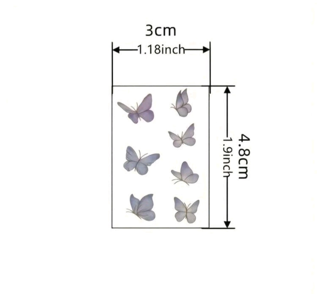 ПРИСТРОЙ!!!   Тату переводное  1pc Butterfly Temporary Tattoo Sticker For Women, Waterproof & Durable, Small Design For Arm