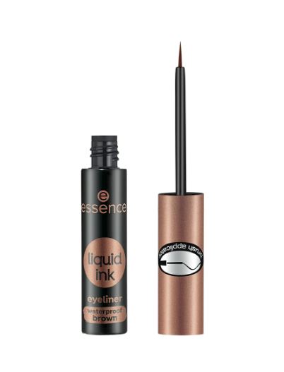 essence Подводка для глаз Liquid Ink Eyeliner wp водостойкая Ash Brown, 02 коричневый 3 мл