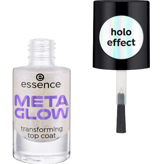 essence Топовое покрытие для ногтей Meta Glow transforming top coat 8 мл