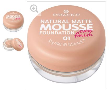 essence Тональная основа мусс Natural Matte Mousse Foundation, 01 16 г