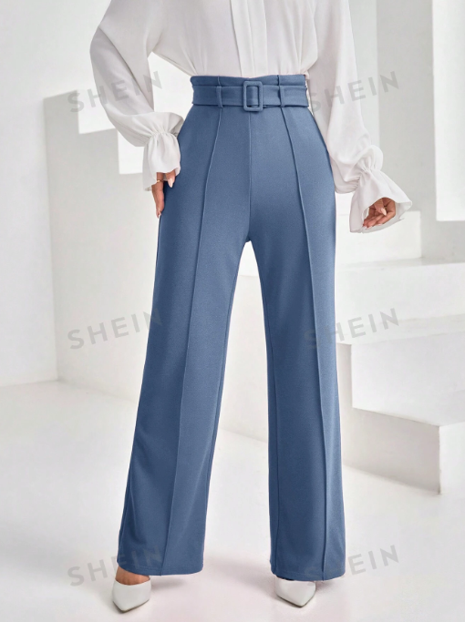 Женские брюки свободного кроя SHEIN Privé с открытыми швами и широкими штанинами Артикул: sz2307046041404558