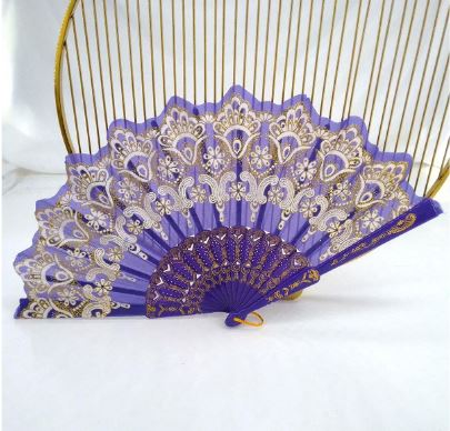 1pc Elegant Ladies' Ancient-Style Dance Folding Hand Fan,Perfect For Music Festival,Party,Model Show And Runway,Costume Decor Props. SKU: sc2404185690877212